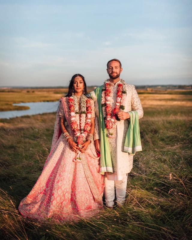Zeena Shah With her husband