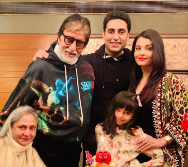 Amitabh Bachchan With His Family