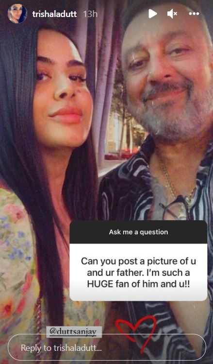 Sanjay Dutt Withj Daughter Trishala