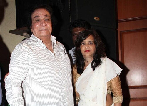 kader khan with his wife