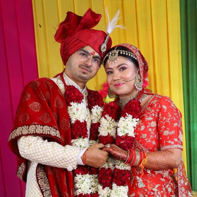 Bride Akansha Sharma With Her Groom