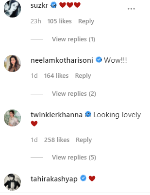 stars comment on sonali bendre post