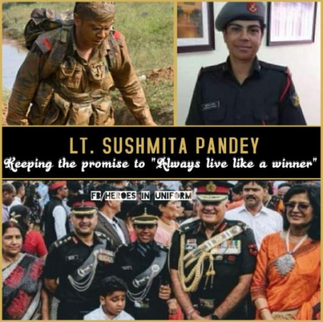 Sushmita Pandey wife of Martyred Major Neeraj Pandey