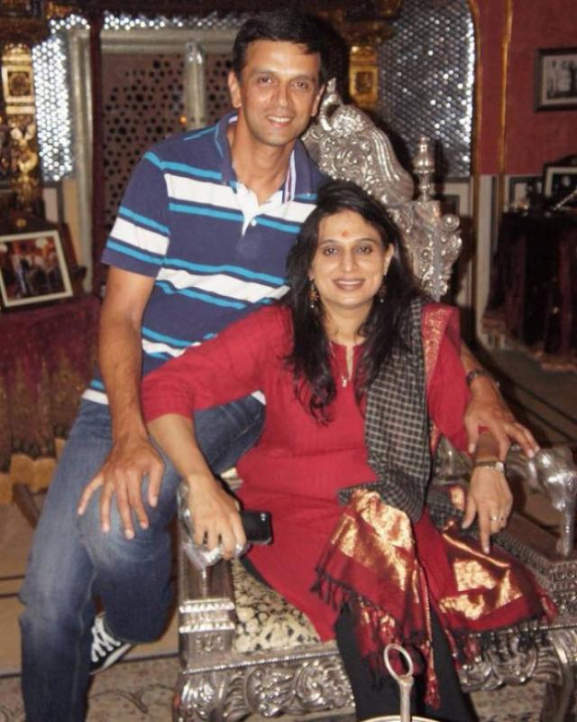 Rahul Dravid With Wife Vijeta
