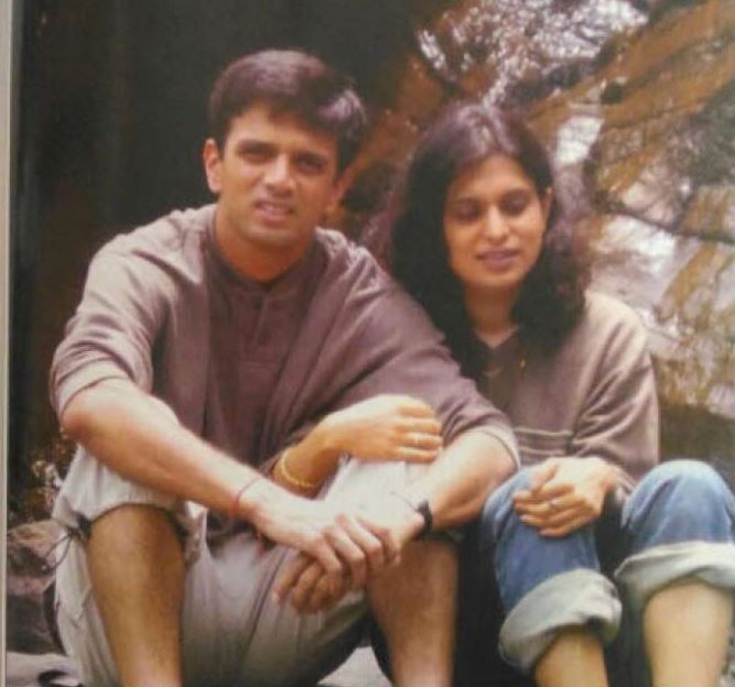 Rahul Dravid With Wife Vijeta