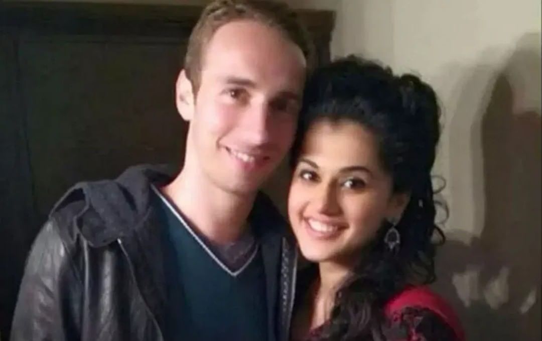Taapsee Pannu with BF Mathias Boe