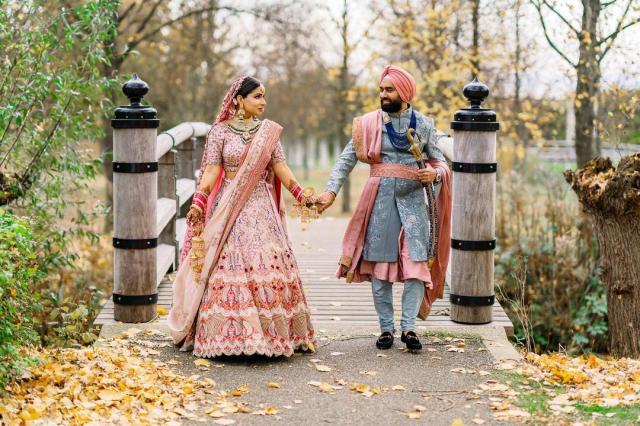 Indian Bride with her groom