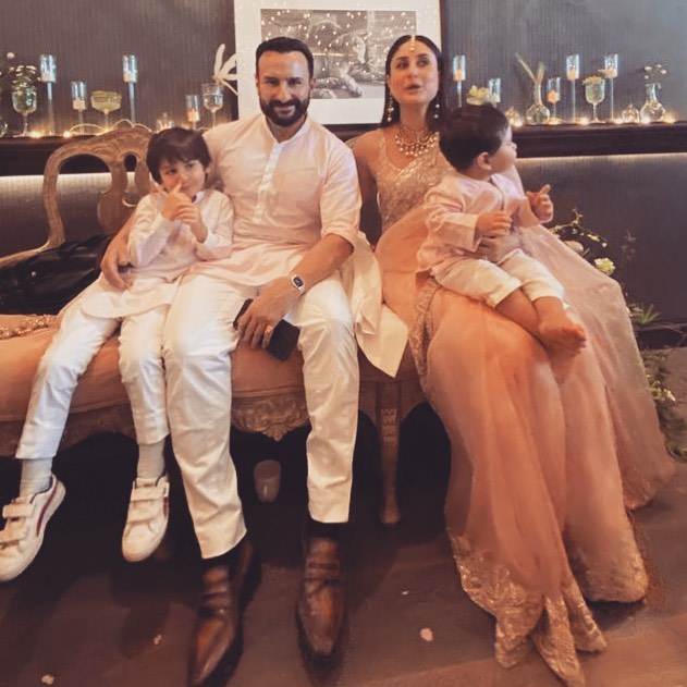 Kareena Kapoor with Saif and kids