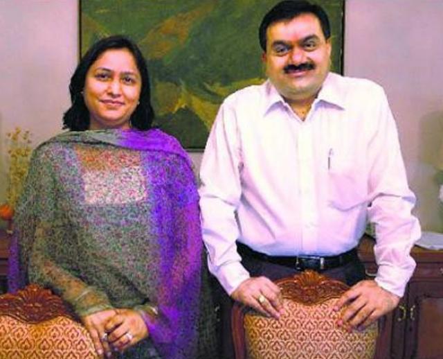 Gautam Adani with wife Priti Adani