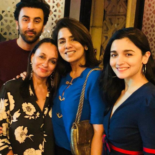 Ranbir and Neetu Kapoor, Alia Bhatt and Soni Razdan