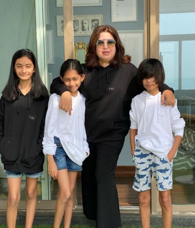 Farah Khan with kids