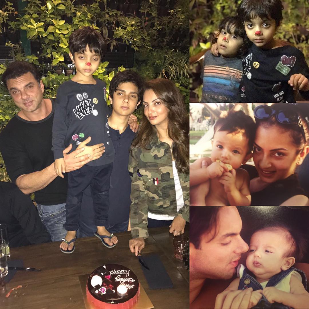 Sohail Khan with ex wife and kids