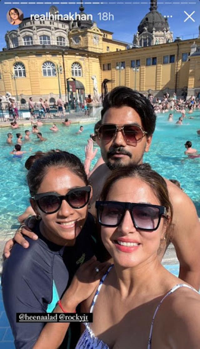Hina Khan with beau Rocky Jaiswal on vacation