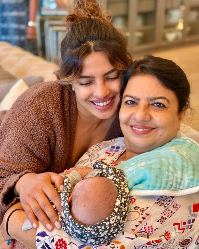 Priyanka Chopra with mother and daughter